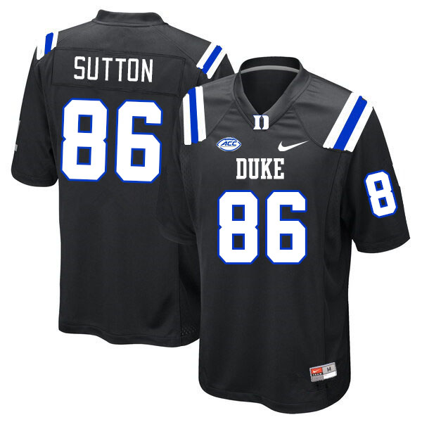 Men #86 Hayes Sutton Duke Blue Devils College Football Jerseys Stitched Sale-Black